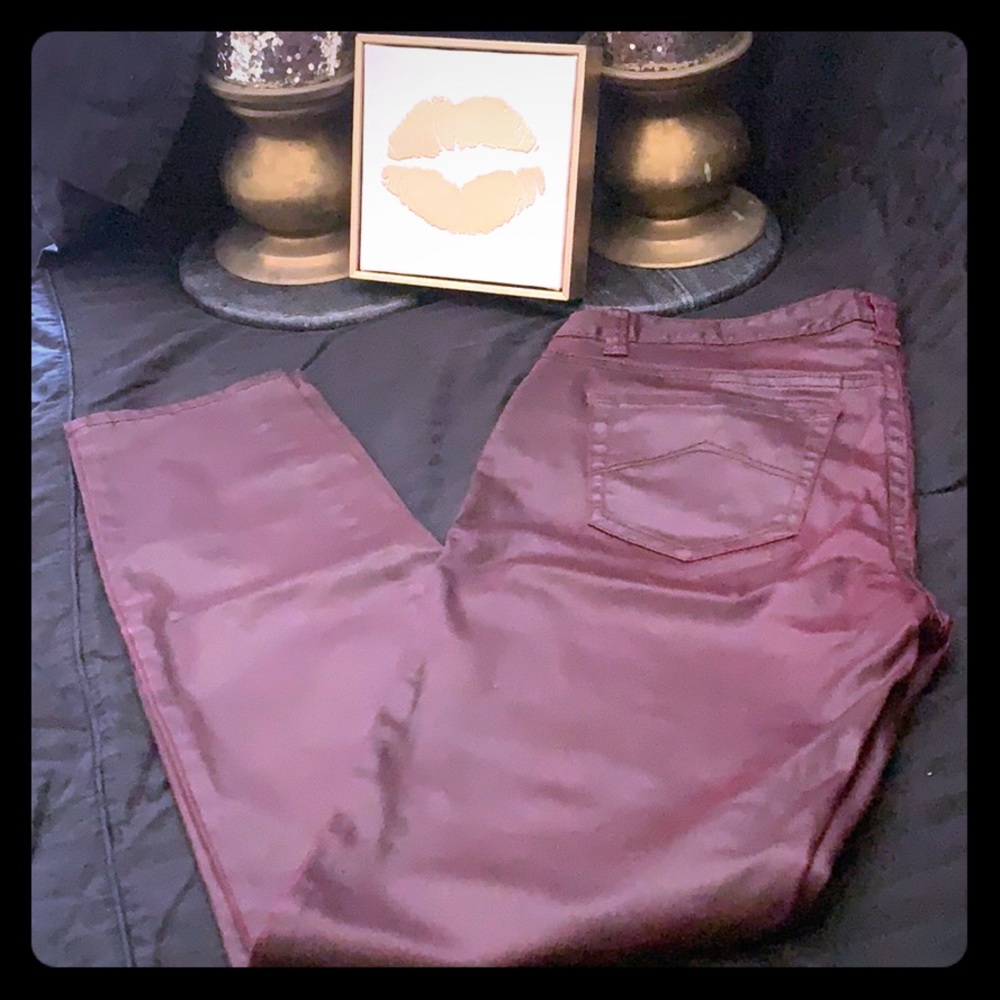 AX LEATHER LOOK JEANS